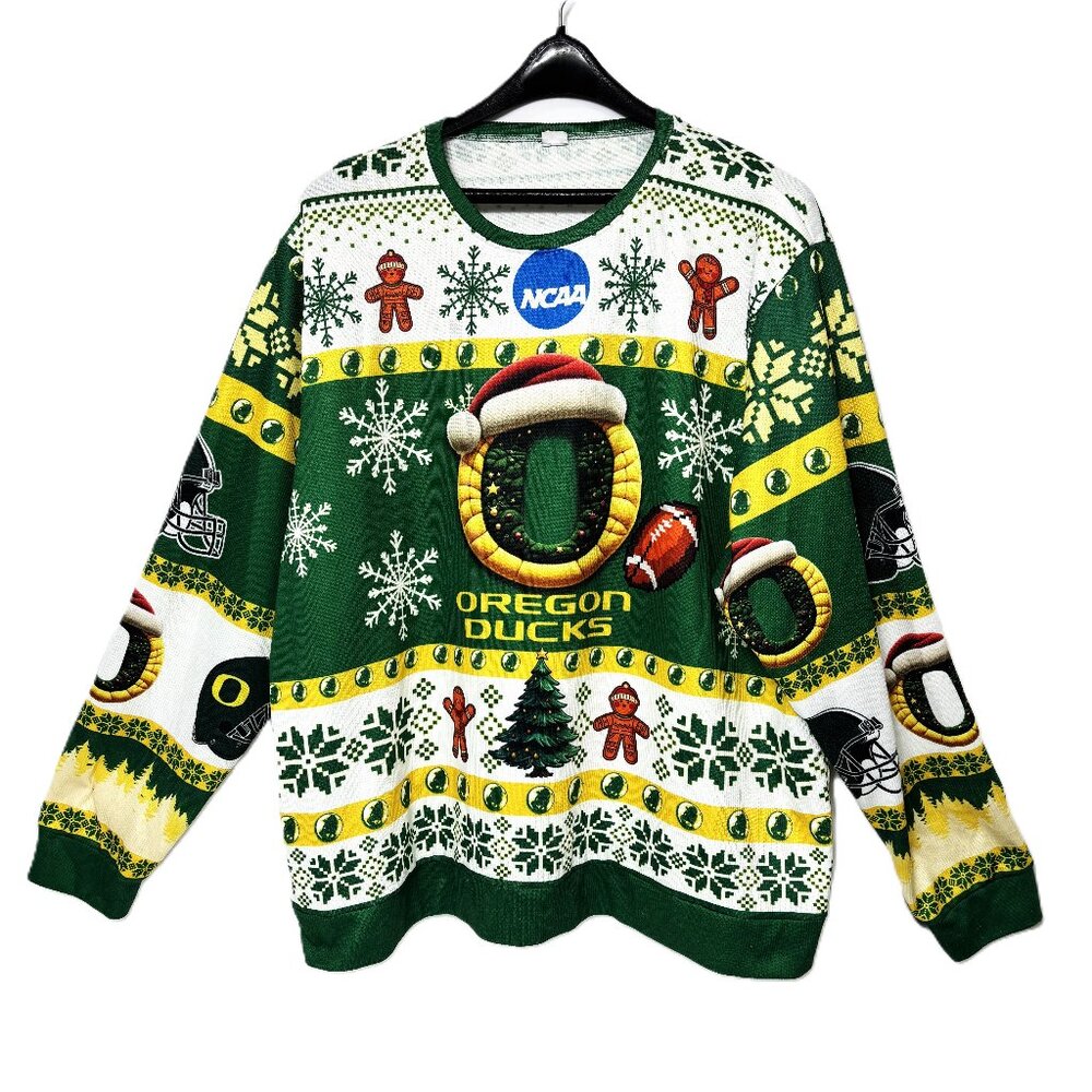 * Oregon Ducks NCAA Christmas Shirt Long Sleeve Tee 3XL